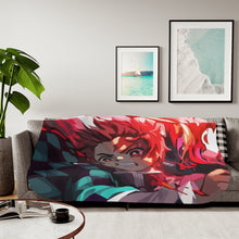 Load image into Gallery viewer, Tanjiro Kamado Sherpa Blanket
