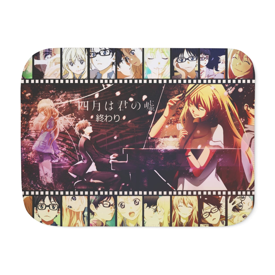 Anime Your Lie in April Sherpa Blanket