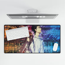 Load image into Gallery viewer, Kurisu Makise and Rintarou Okabe Mouse Pad (Desk Mat)
