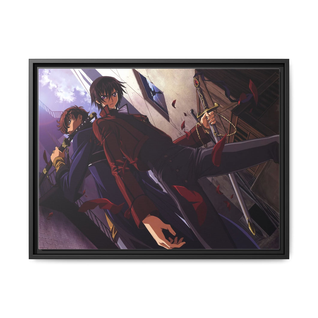 Code Geass Lelouch Lamperouge, Suzaku Kururugi Canvas Framed Art Print