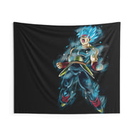 Bardock Super Saiyan Blue Indoor Wall Tapestry