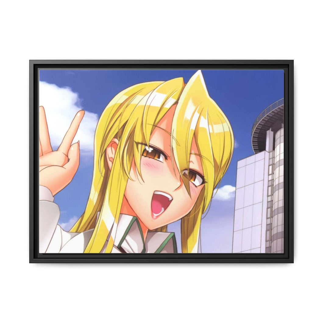 Highschool Of The Dead Canvas Framed Art Print