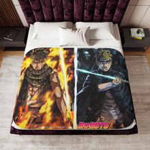 Load image into Gallery viewer, Kawaki and Boruto Sherpa Blanket
