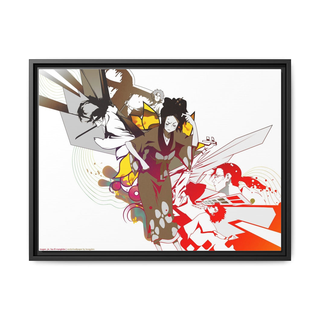 Anime Samurai Champloor Canvas Framed Art Print