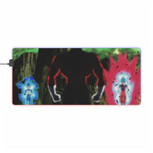 Load image into Gallery viewer, Jiren VS Vegeta and Gôku super saiyan blue RGB LED Mouse Pad (Desk Mat)
