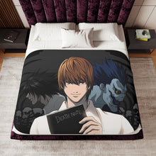Load image into Gallery viewer, Death Note Light Yagami, Ryuk Sherpa Blanket
