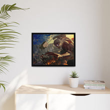 Load image into Gallery viewer, Mikasa Fighting With Armored Titan Canvas Framed Art Print
