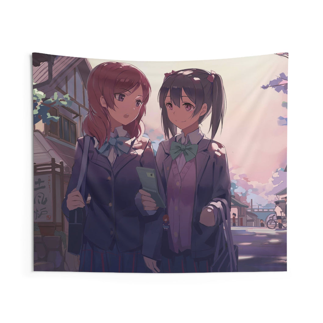 Anime School Girls Indoor Wall Tapestry