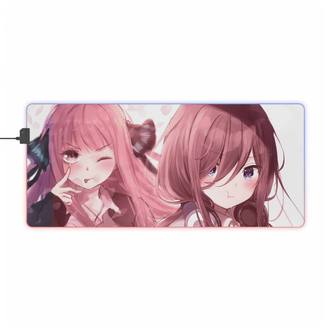 Miku and Nino RGB LED Mouse Pad (Desk Mat)