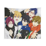 Free! Rin Matsuoka, Makoto Tachibana, Haruka Nanase, Nagisa Hazuki Indoor Wall Tapestry
