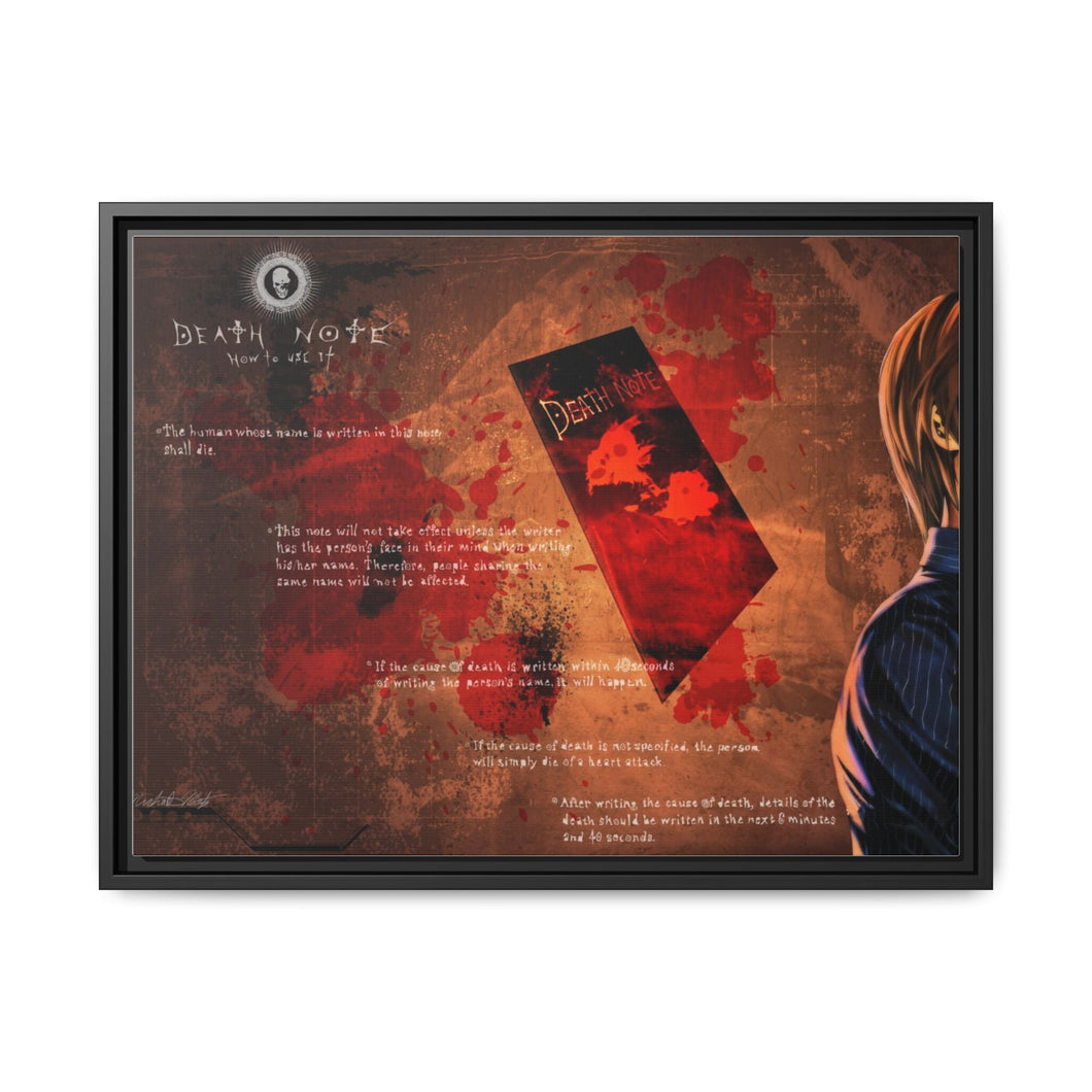 Anime Death Note Canvas Framed Art Print