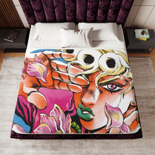Load image into Gallery viewer, JoJo&#39;s Bizarre Adventure: Vento Aureo - Giorno Giovanna Sherpa Blanket
