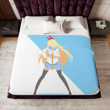 Load image into Gallery viewer, Chitoge Nisekoi Minimalist Sherpa Blanket

