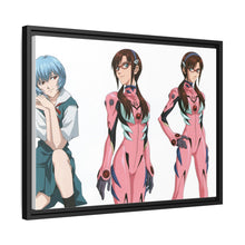 Load image into Gallery viewer, Neon Genesis Evangelion Shinji Ikari, Rei Ayanami Canvas Framed Art Print
