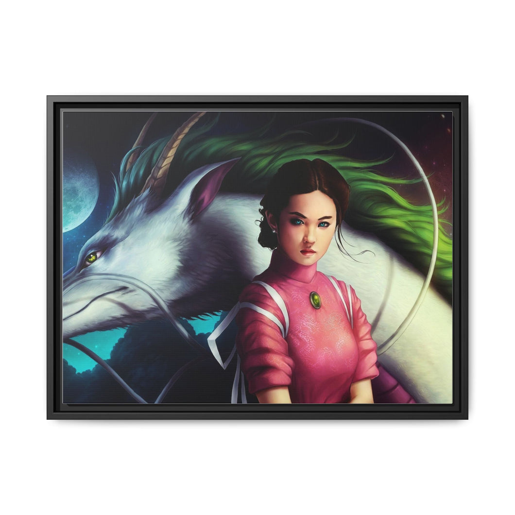 Anime Spirited Away Canvas Framed Art Print