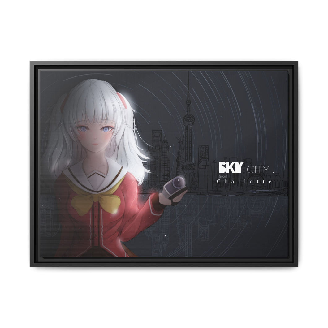 Sky City Canvas Framed Art Print