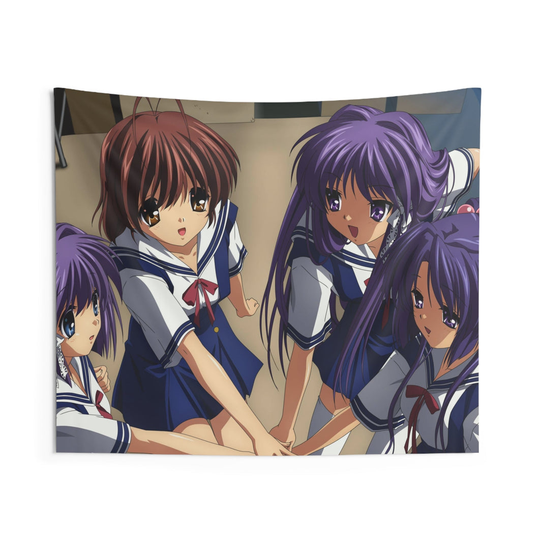 Clannad Nagisa Furukawa, Kyou Fujibayashi, Kotomi Ichinose, Ryou Fujibayashi Indoor Wall Tapestry