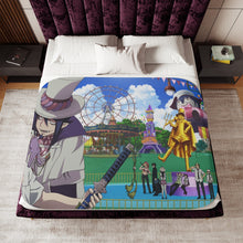 Load image into Gallery viewer, Blue Exorcist Rin Okumura, Yukio Okumura, Mephisto Pheles, Kuro, Shura Kirigakure Sherpa Blanket
