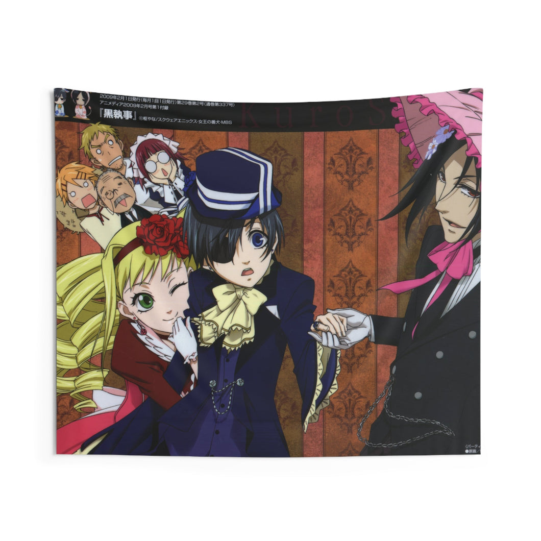 Black Butler Indoor Wall Tapestry