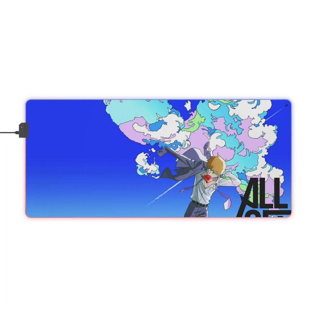 Mob Psycho 100 Arataka Reigen RGB LED Mouse Pad (Desk Mat)