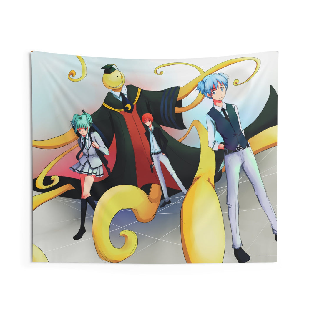Assassination Classroom Koro-sensei, Karma Akabane, Nagisa Shiota, Kaede Kayano Indoor Wall Tapestry