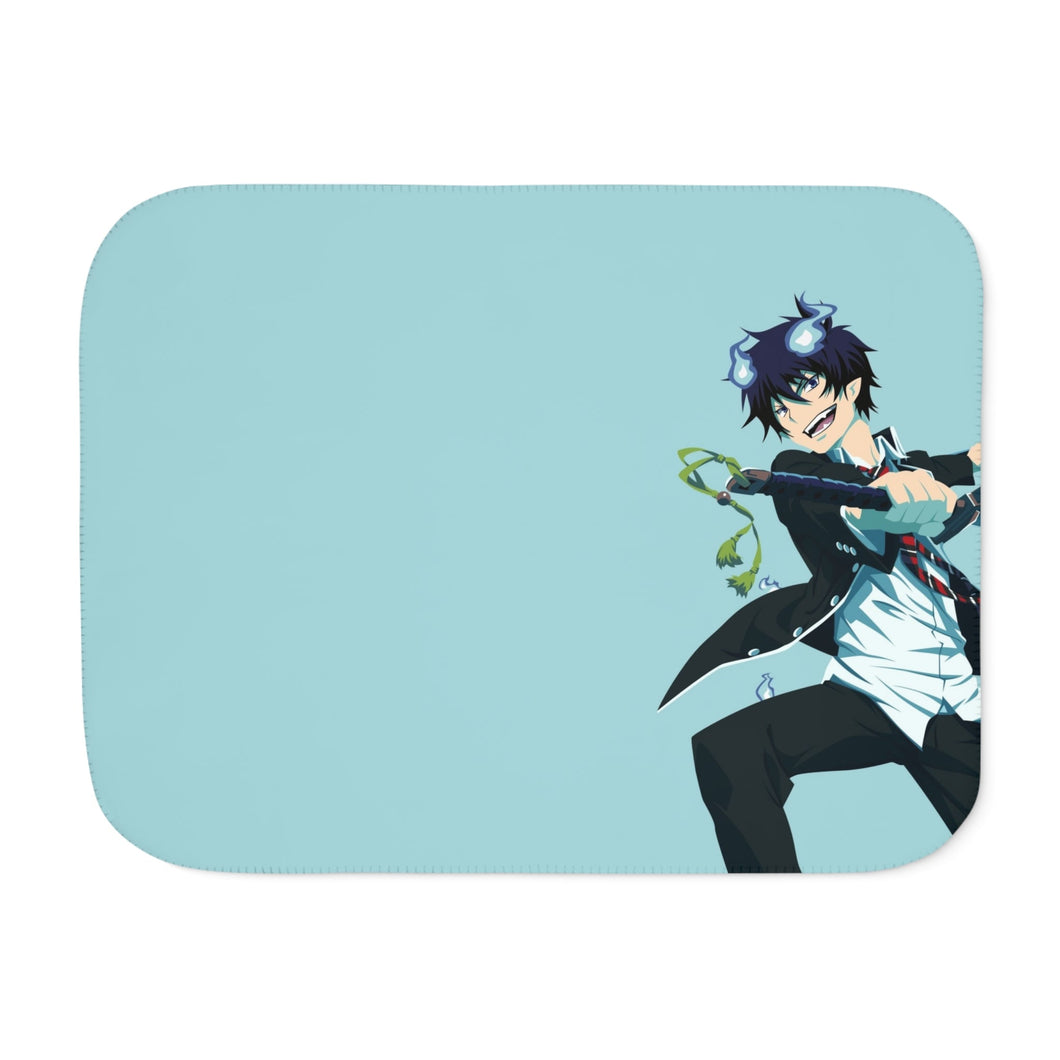 Blue Exorcist Sherpa Blanket