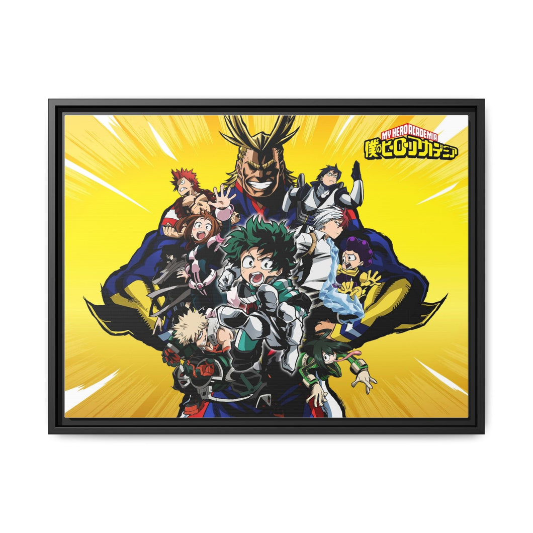My Hero Academia Izuku Midoriya, Katsuki Bakugou, Tenya Iida, Shouta Aizawa, Tsuyu Asui Canvas Framed Art Print