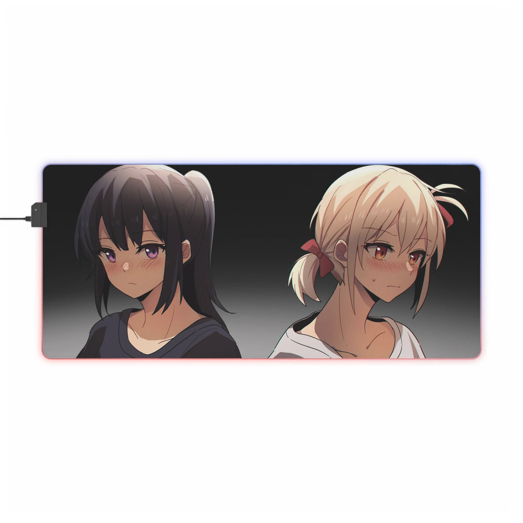 Lycoris Recoil Takina Inoue, Chisato Nishikigi RGB LED Mouse Pad (Desk Mat)