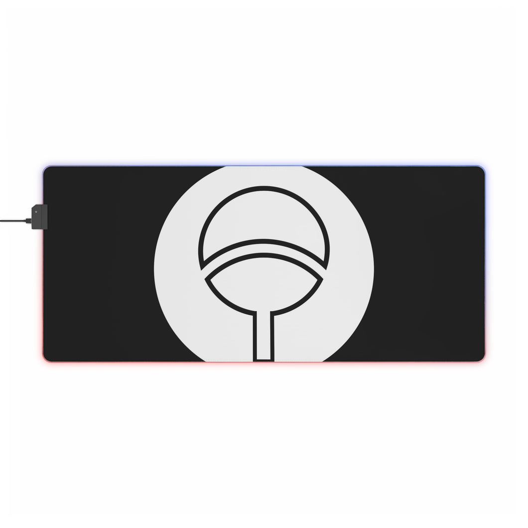 Uchiha Clan Symbol RGB LED Mouse Pad (Desk Mat)