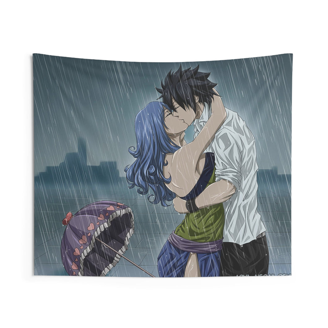 Fairy Tail Gray Fullbuster, Juvia Lockser Indoor Wall Tapestry