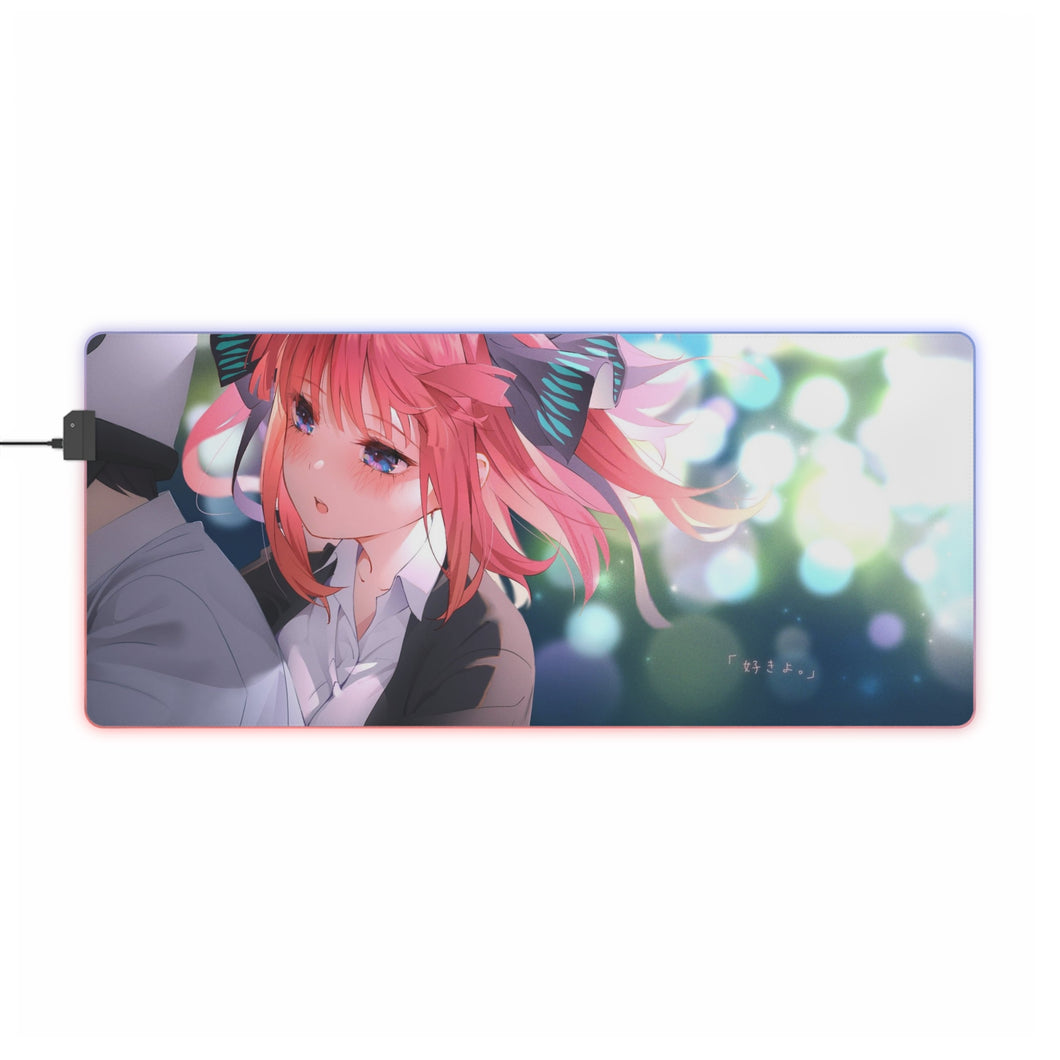 The Quintessential Quintuplets Nino Nakano, Fuutarou Uesugi RGB LED Mouse Pad (Desk Mat)