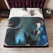 Load image into Gallery viewer, Shinya Kogami And Akane Tsunemori Together Sherpa Blanket
