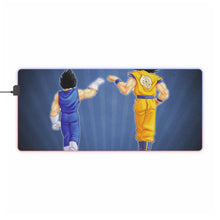 Load image into Gallery viewer, Goku and Vegeta fist bump RGB LED Mouse Pad (Desk Mat)
