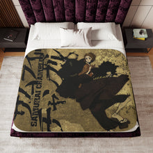 Load image into Gallery viewer, Anime Samurai Champloor Sherpa Blanket

