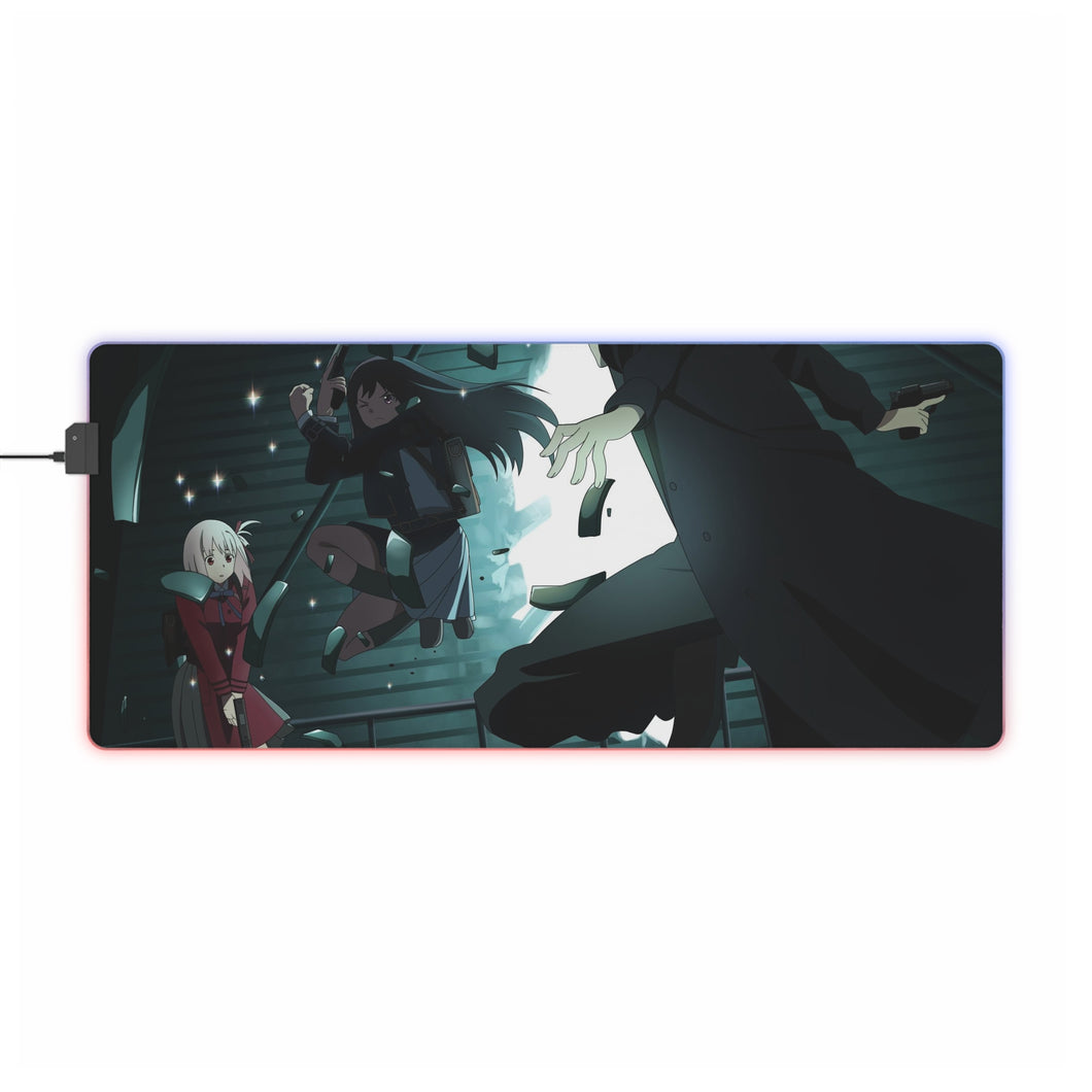 Lycoris Recoil Takina Inoue, Chisato Nishikigi RGB LED Mouse Pad (Desk Mat)
