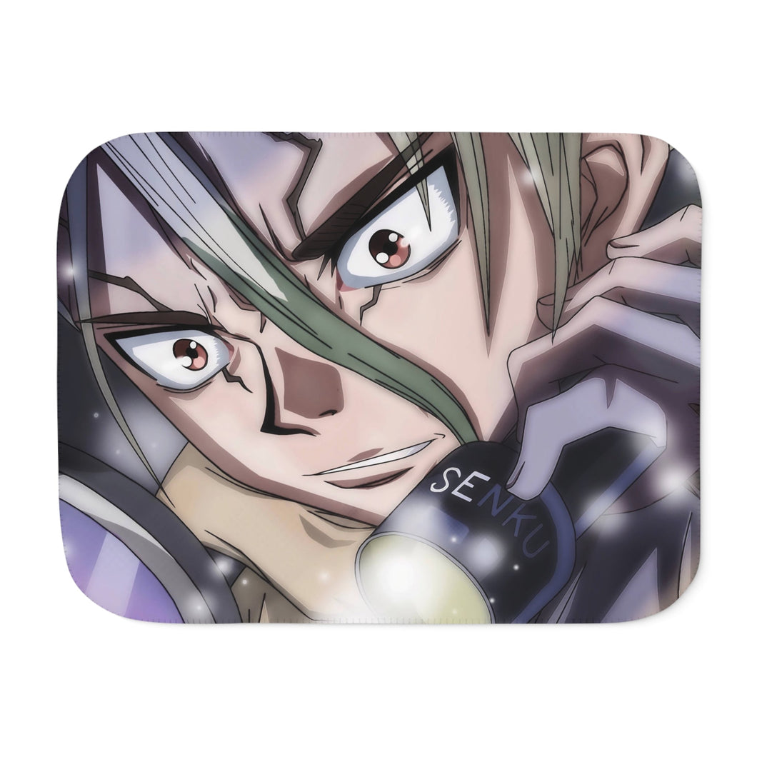 Anime Dr. Stone Sherpa Blanket