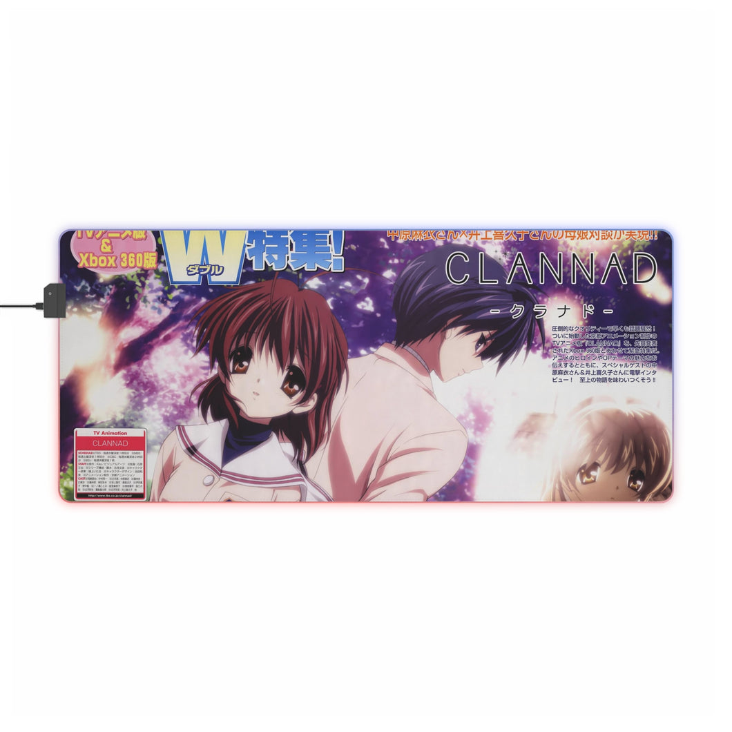 Clannad Tomoya Okazaki, Nagisa Furukawa RGB LED Mouse Pad (Desk Mat)