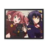 Rikka Takanashi and Satone Shichimiya Canvas Framed Art Print