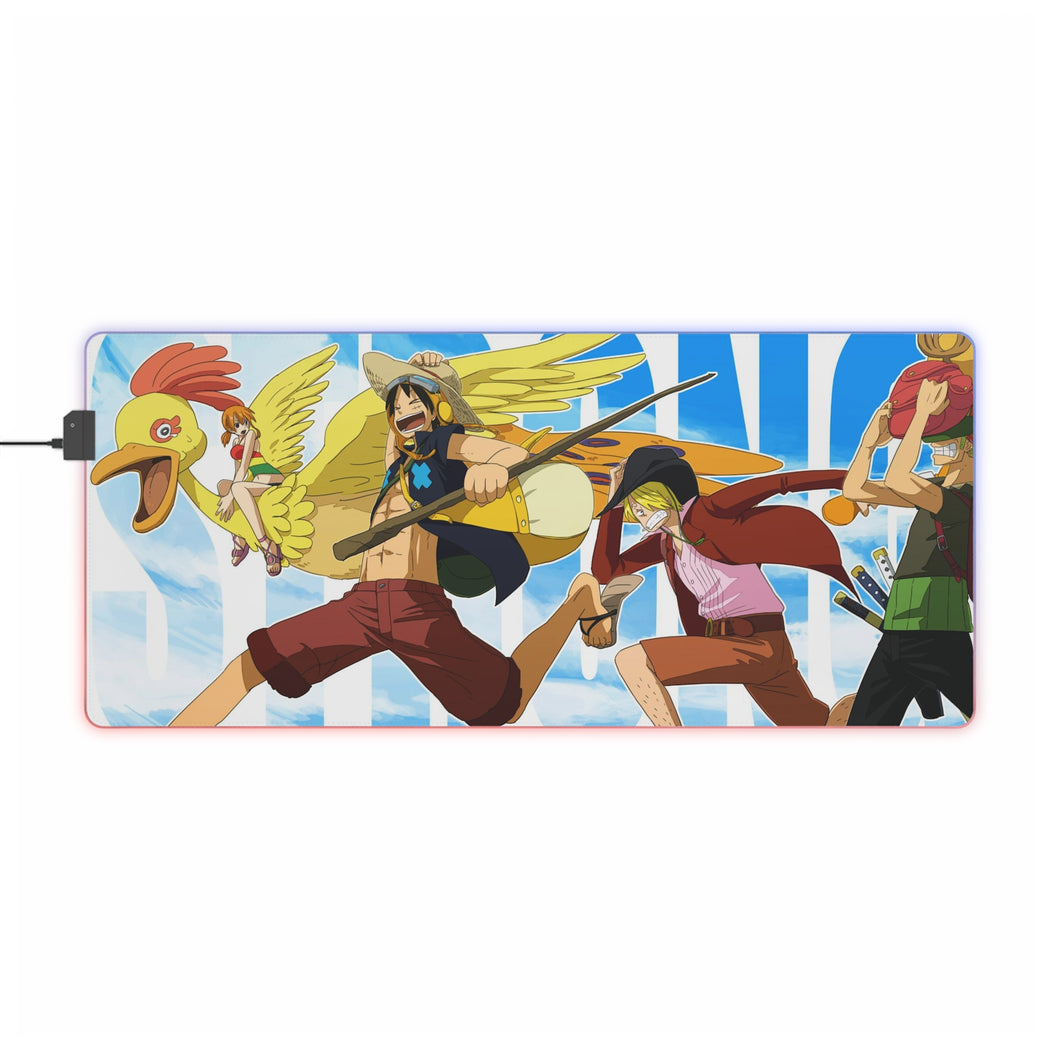One Piece Monkey D. Luffy, Roronoa Zoro, Sanji, Nico Robin, Nami RGB LED Mouse Pad (Desk Mat)