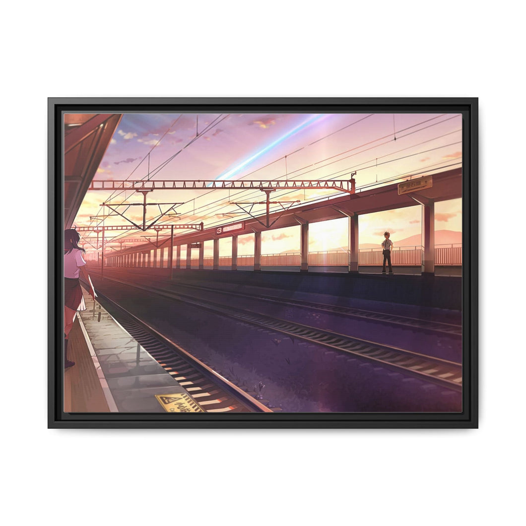 Mitsuha and Taki (Your Name) Canvas Framed Art Print