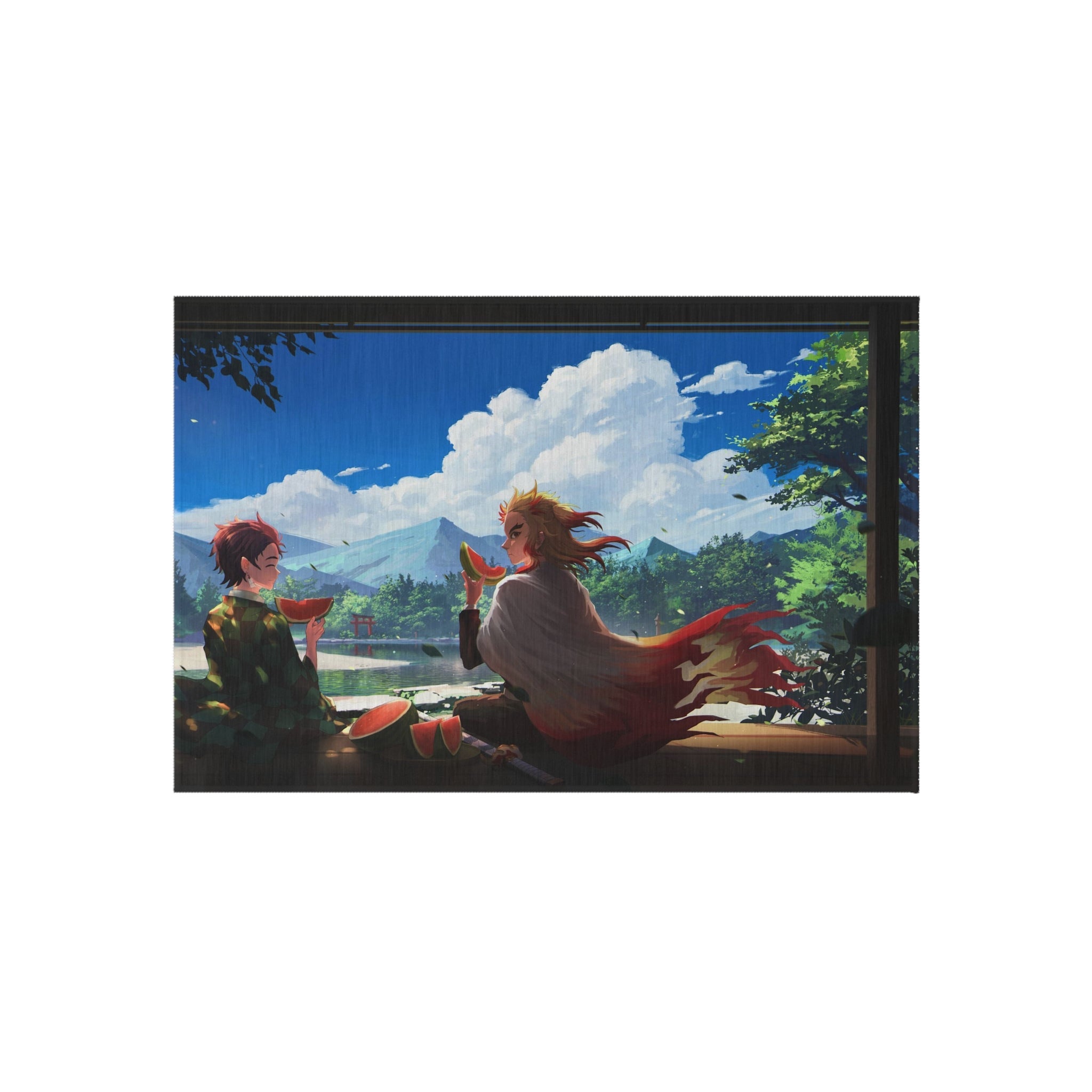 Kyojuro Rengoku Tanjiro Kamado Rug