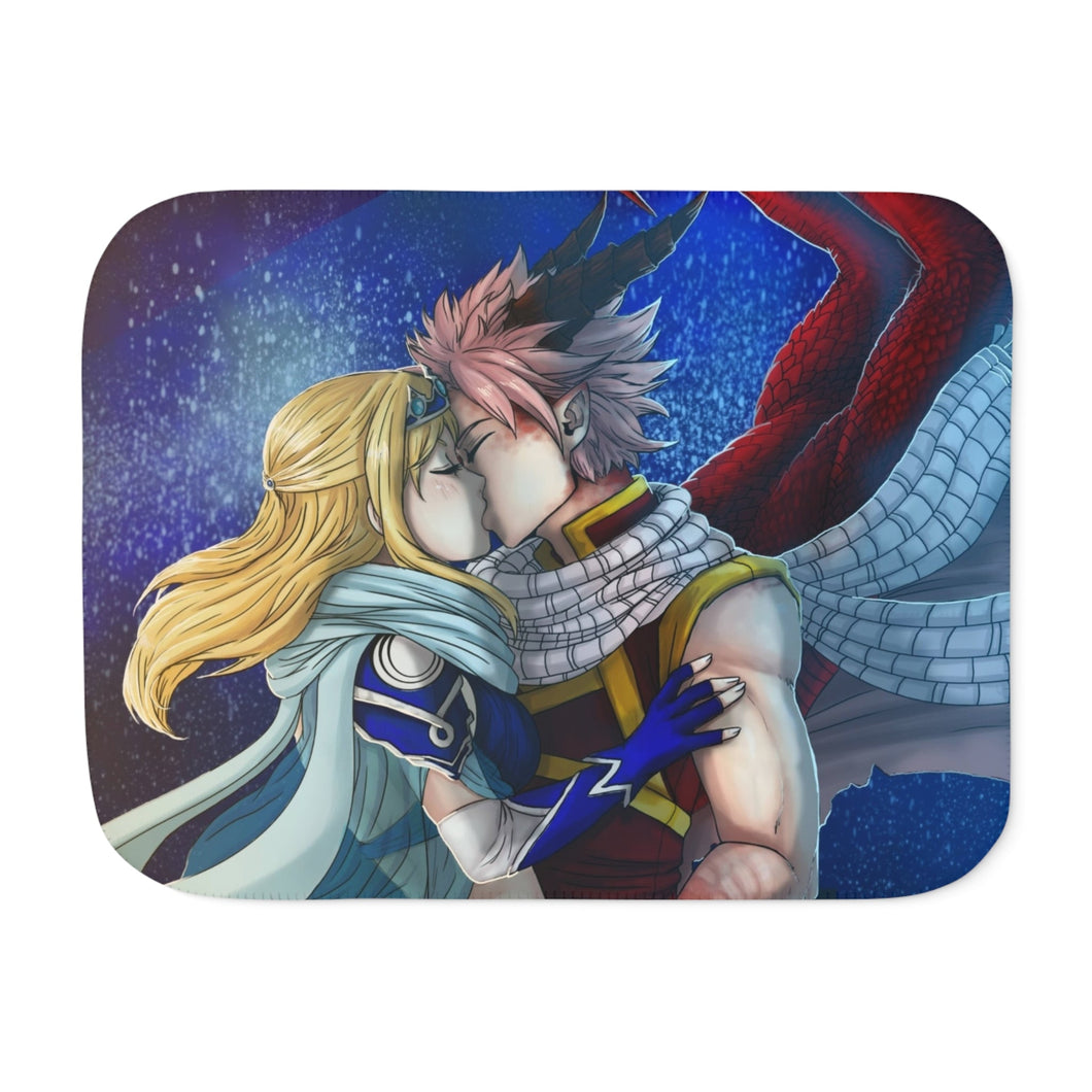Fairy Tail Natsu Dragneel, Lucy Heartfilia Sherpa Blanket