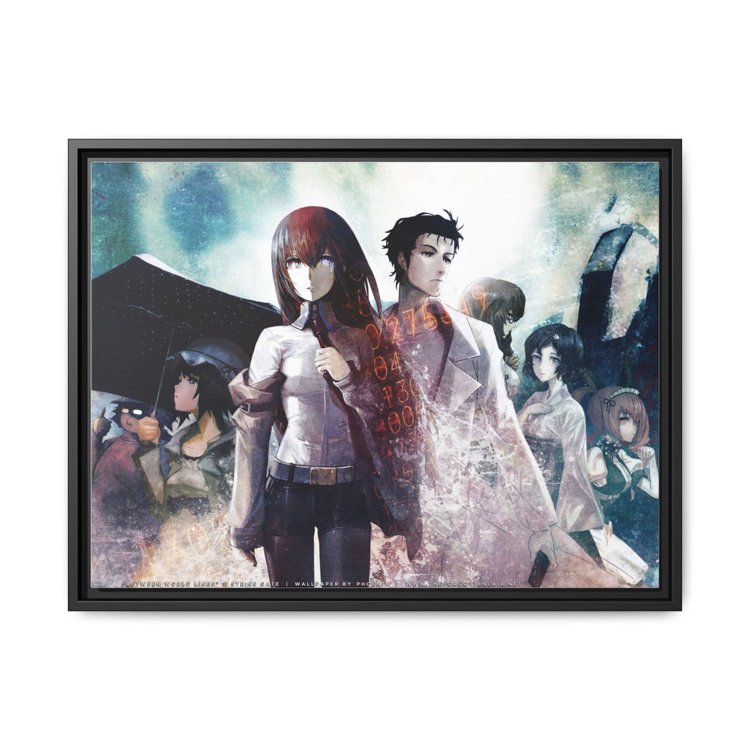 World Lines Clashing Canvas Framed Art Print