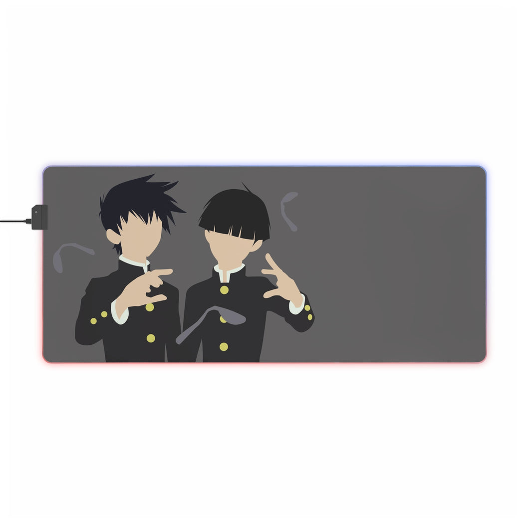 Mob Psycho 100 Shigeo Kageyama, Ritsu Kageyama RGB LED Mouse Pad (Desk Mat)