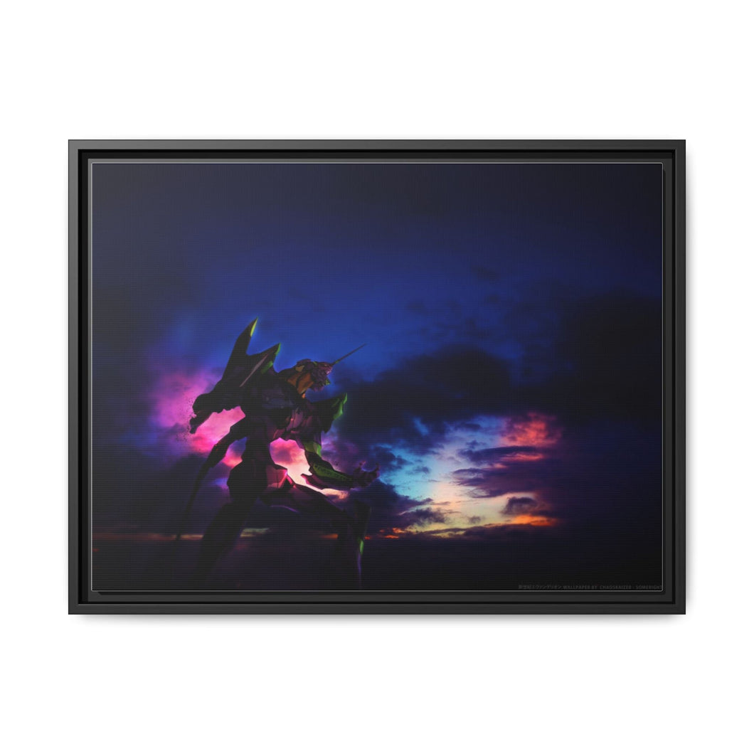 Anime Neon Genesis Evangelion Canvas Framed Art Print