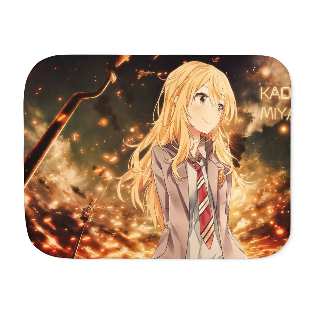 Anime Your Lie in April Sherpa Blanket
