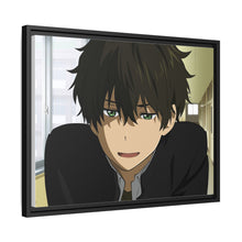 Load image into Gallery viewer, Hōtarō Oreki Hard Smile Canvas Framed Art Print
