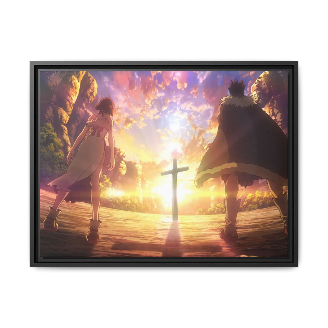 Dr. Stone Yuzuriha Ogawa Canvas Framed Art Print