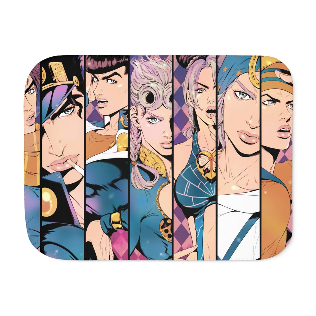 Anime Jojo's Bizarre Adventure Sherpa Blanket