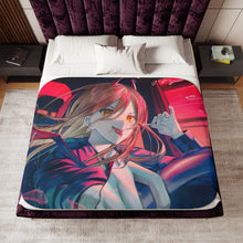 Load image into Gallery viewer, Anime Chainsaw Man Sherpa Blanket
